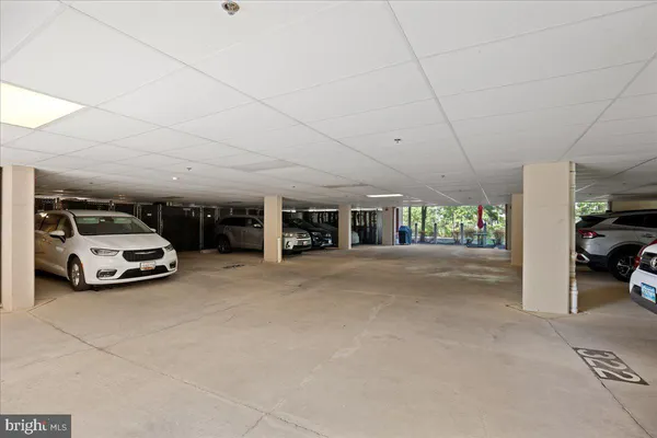 a view of a car garage