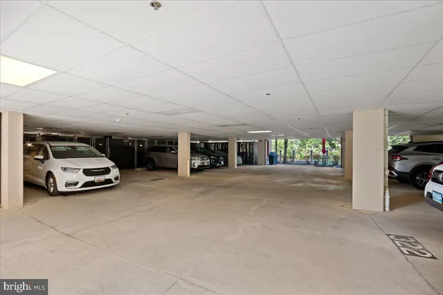 a view of a car garage