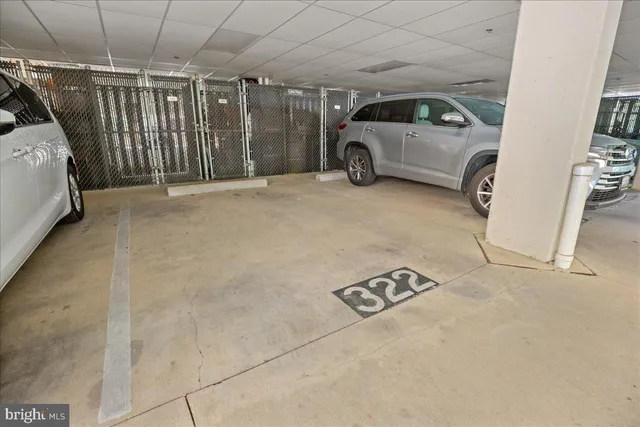 a view of parking garage