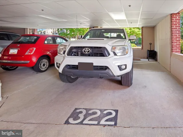 a car parked in garage