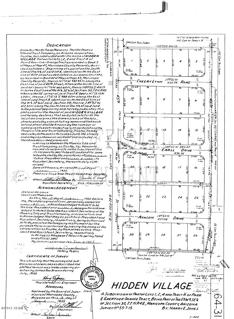 4525 East Cheery Lynn Road, Unit 6 Phoenix, AZ 85018 - Photo 11 of 11 Platt Map