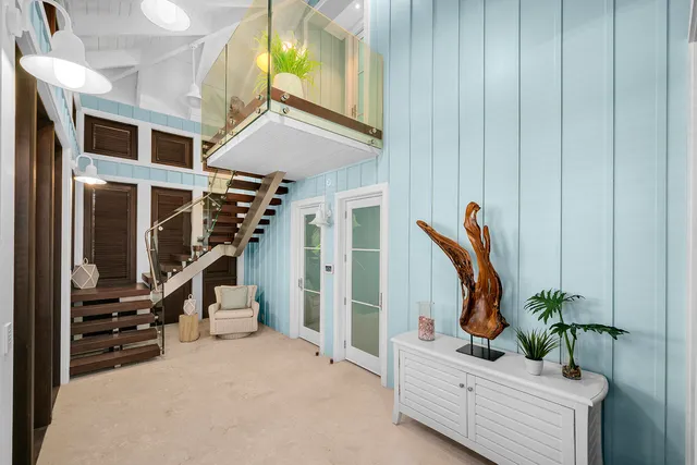 an aerial view of beach and ocean