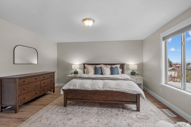 1896 West 800 North Mapleton, UT 84663 - Photo 14 of 55 Bedroom with baseboards and light wood finished floors