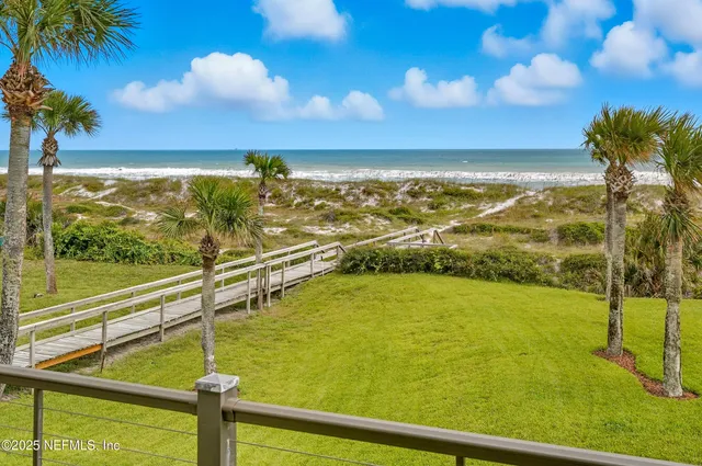 a view of an ocean from a balcony