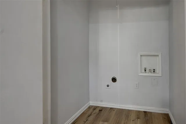 a small space with wooden floor