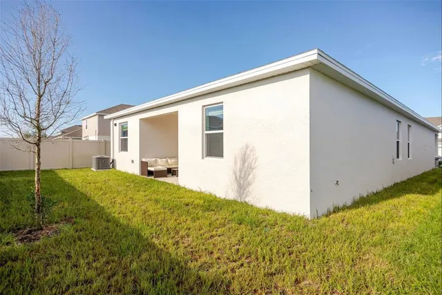 a backyard of a house
