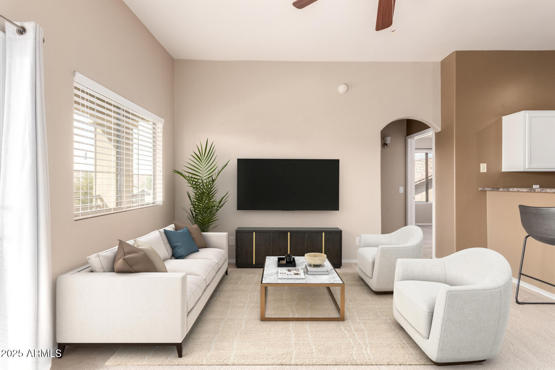 16620 South 48th Street, Unit 70 Phoenix, AZ 85048 - Photo 3 of 36 a living room with furniture and a flat screen tv