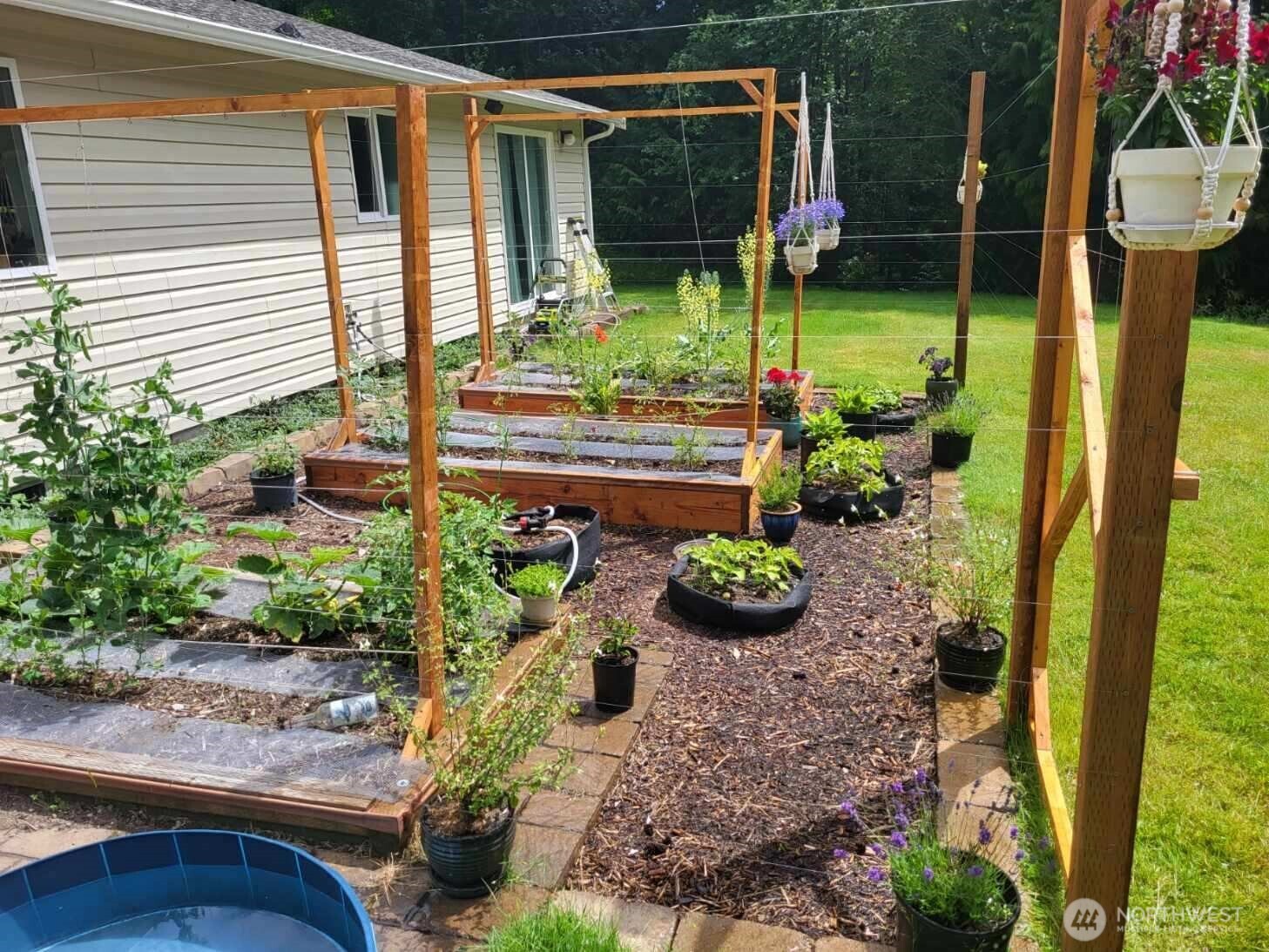 297 Lewis Road West Seabeck, WA 98380 - Photo 32 of 35 a view of a backyard with garden