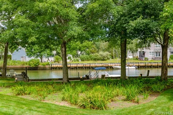 a view of a lake with a large trees