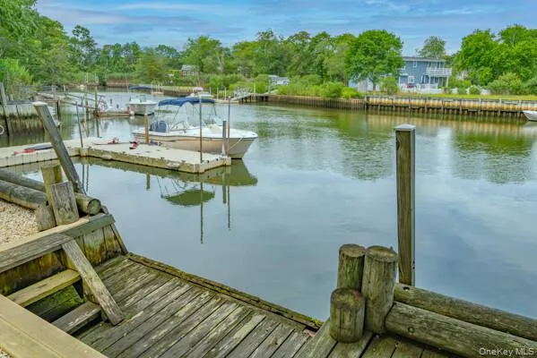 a view of a lake with a outdoor space