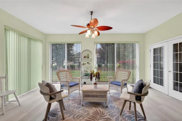 a living room filed with furniture