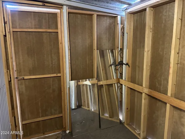 a view of a walk in closet