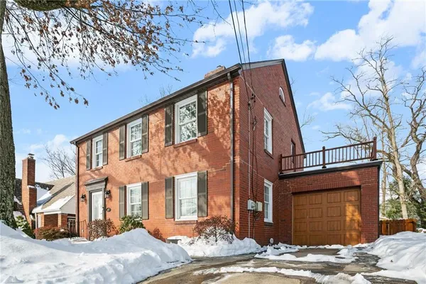 a front view of a house