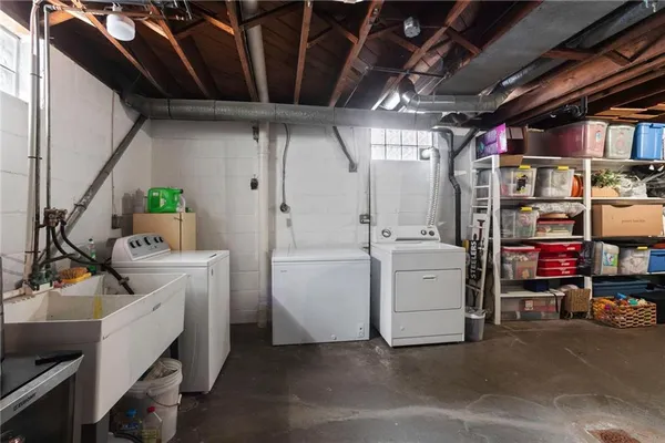 a view of storage and utility room