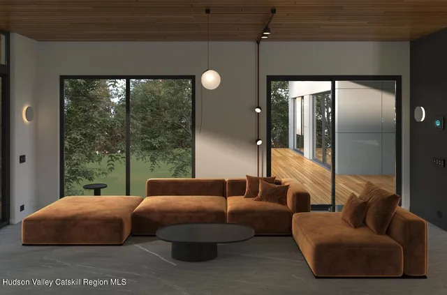 a view of a bathtub in a room