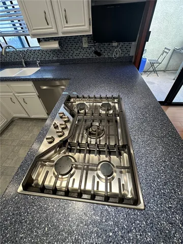 a close view of stove