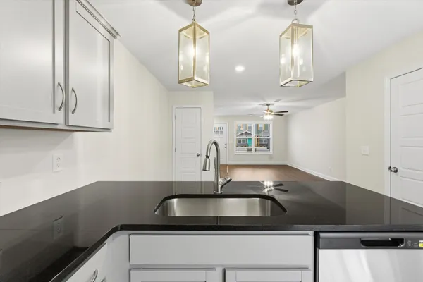 a close view of sink and tap