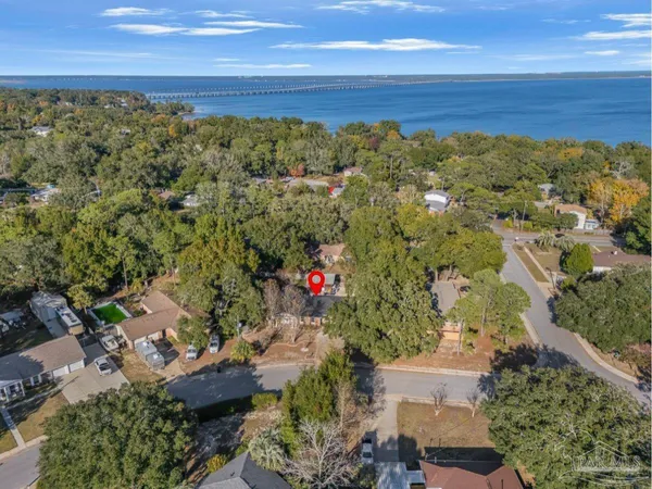 an aerial view of multiple house