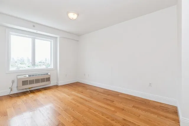 an empty room with a window