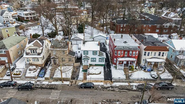 an aerial view of multiple house