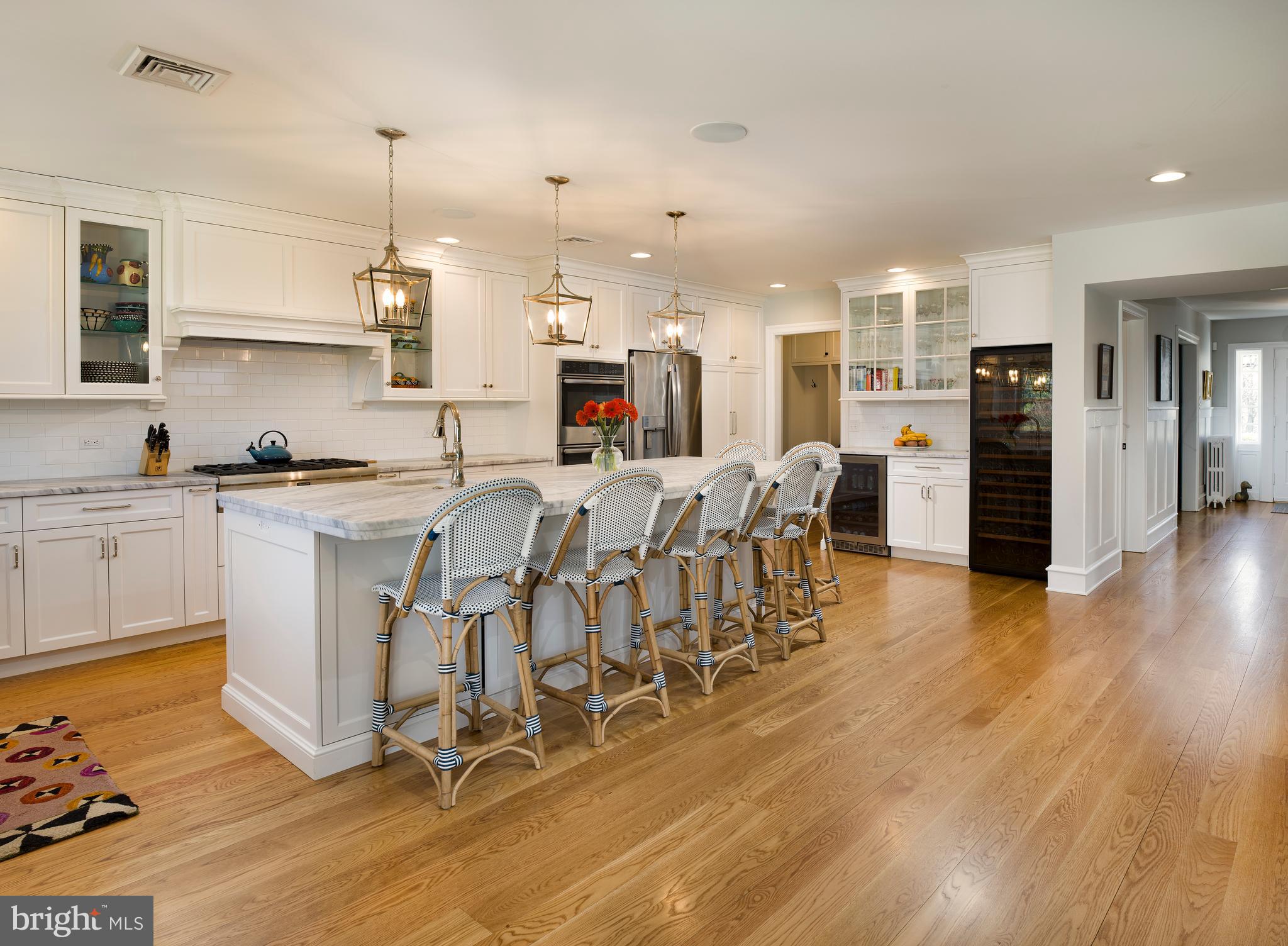 303 West Avenue Wayne, PA 19087 - Photo 15 of 38 Open kitchen with classic white inset cabinets