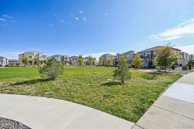a view of a garden with mountains