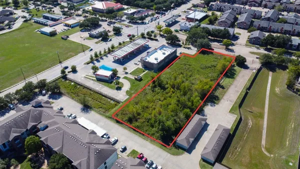 an aerial view of a city