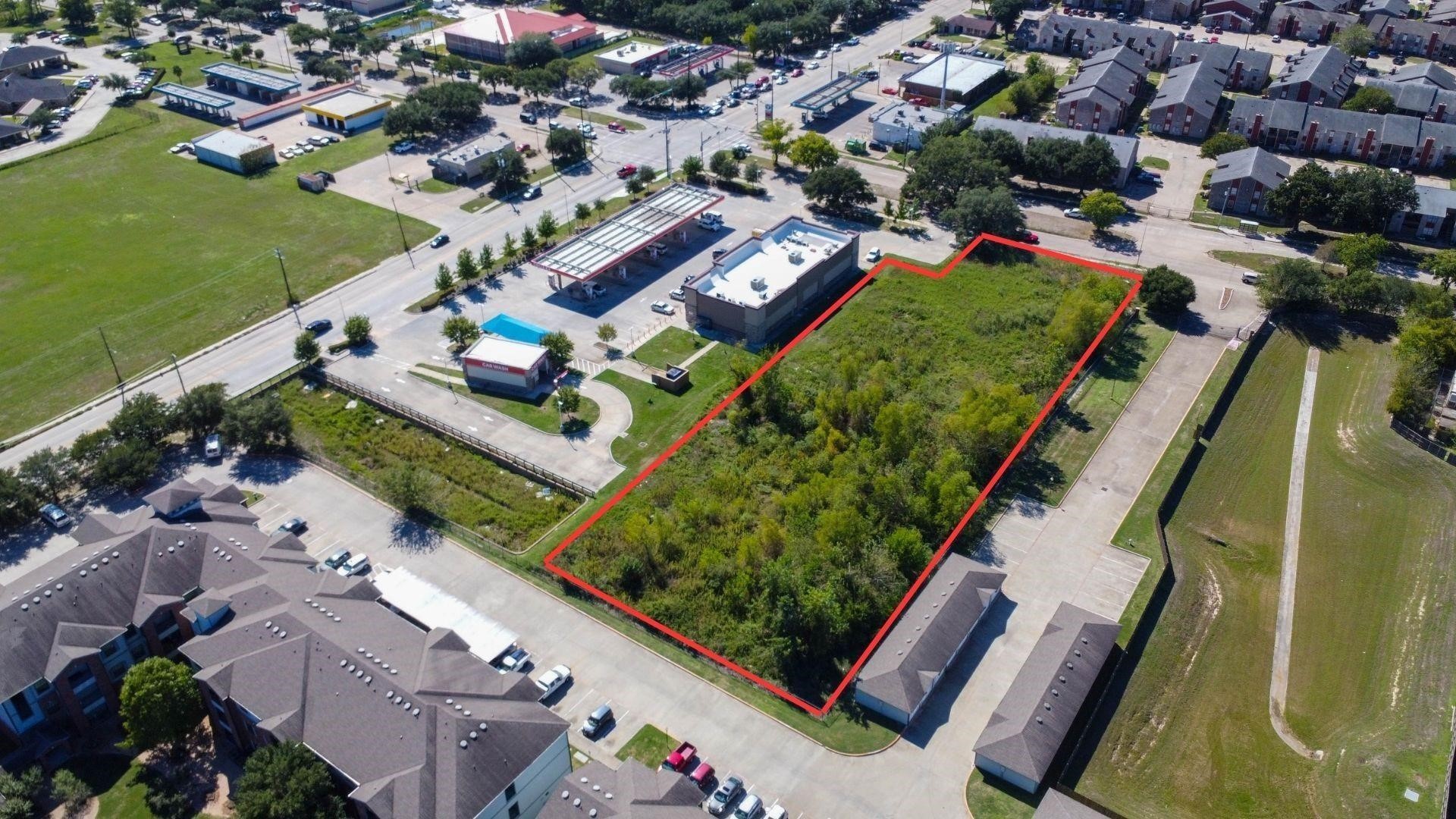 an aerial view of a city