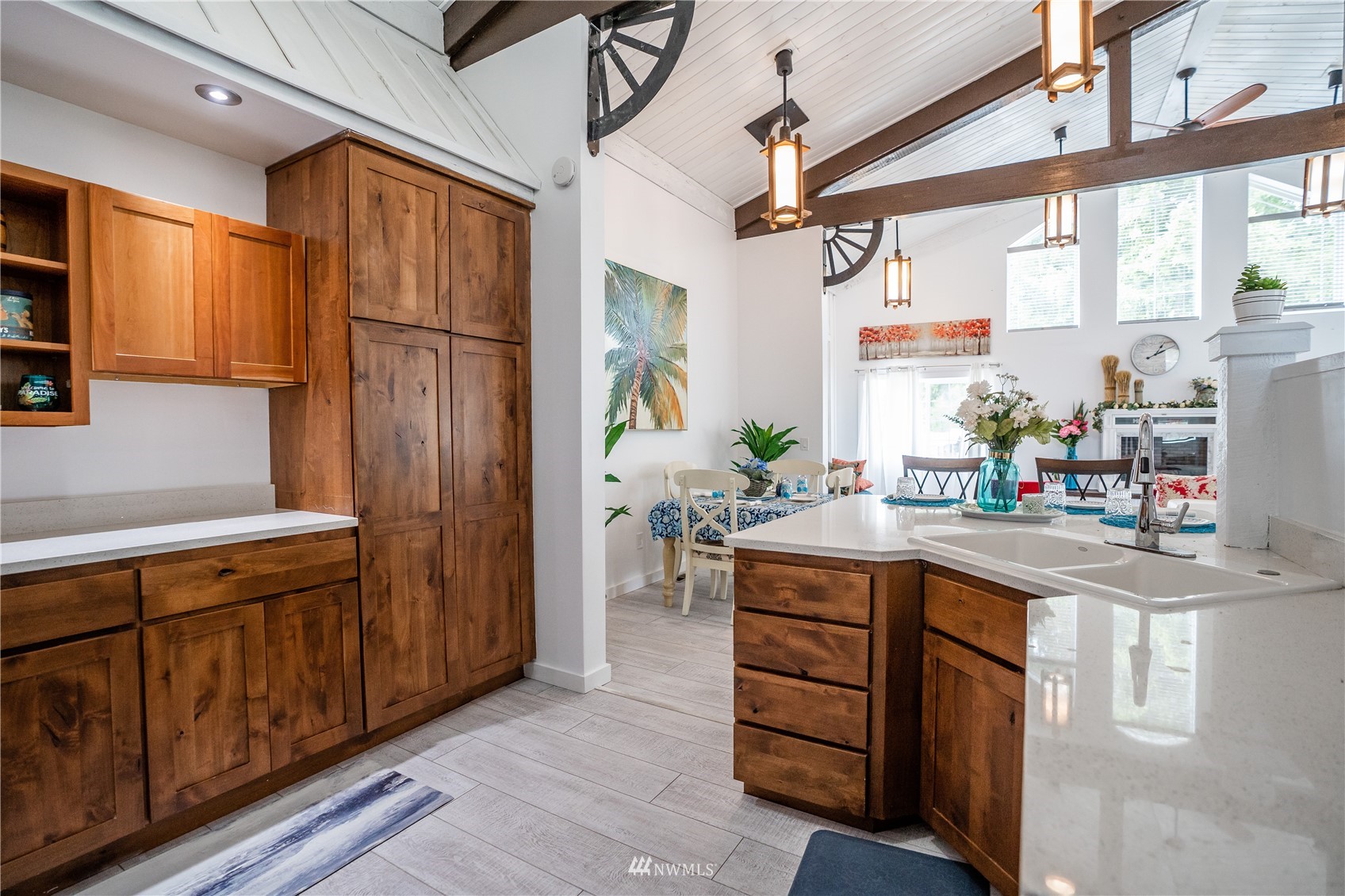 3114 Jackson Highway Chehalis, WA 98532 - Photo 24 of 40 a kitchen with stainless steel appliances granite countertop a sink and wooden cabinets