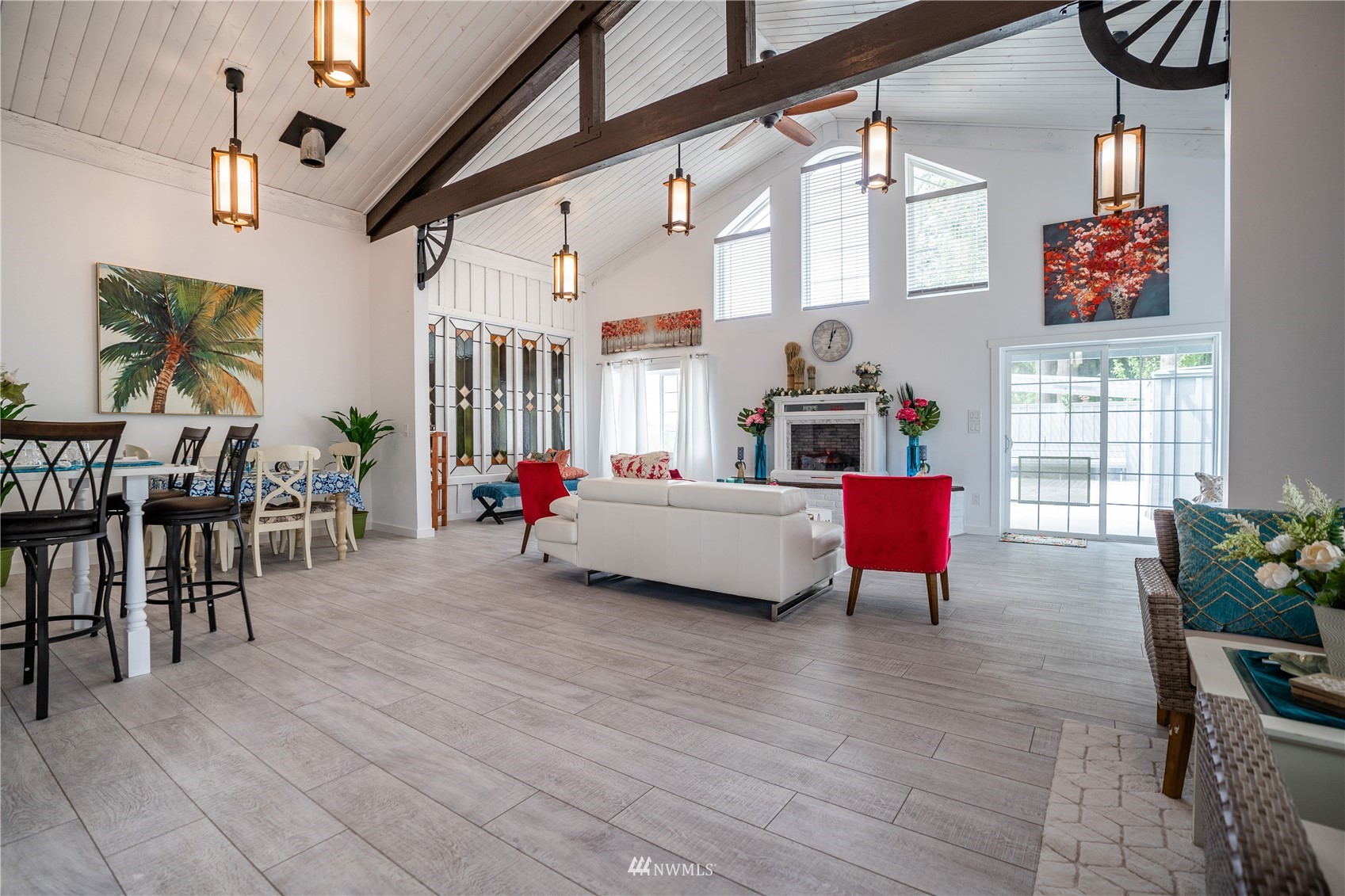 3114 Jackson Highway Chehalis, WA 98532 - Photo 10 of 40 a bedroom with furniture and a chandelier