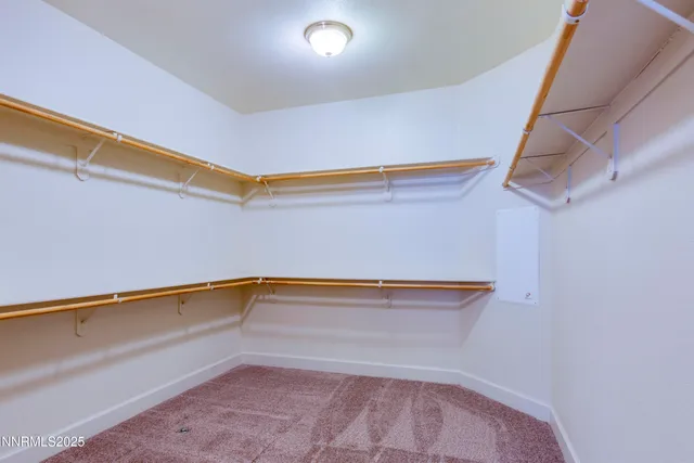 a view of small space with racks on the wall