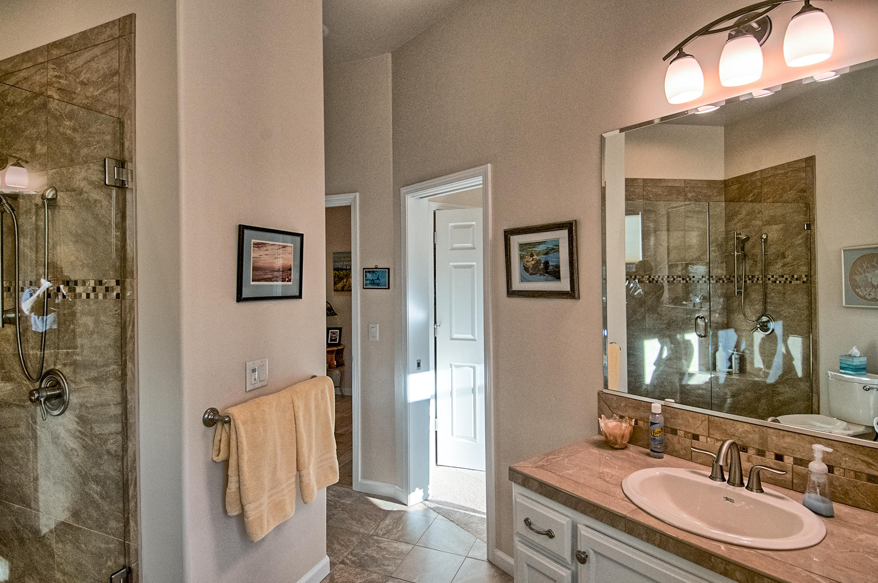 32505 Forwards Ml Road Manton, CA 96059 - Photo 58 of 70 a bathroom with a sink double vanity and a mirror