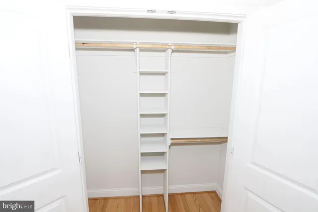 a view of a room with rack on the wall