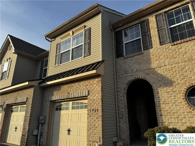 a front view of a house with a door