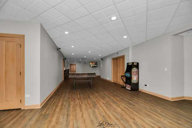 a kitchen with lots of counter top space