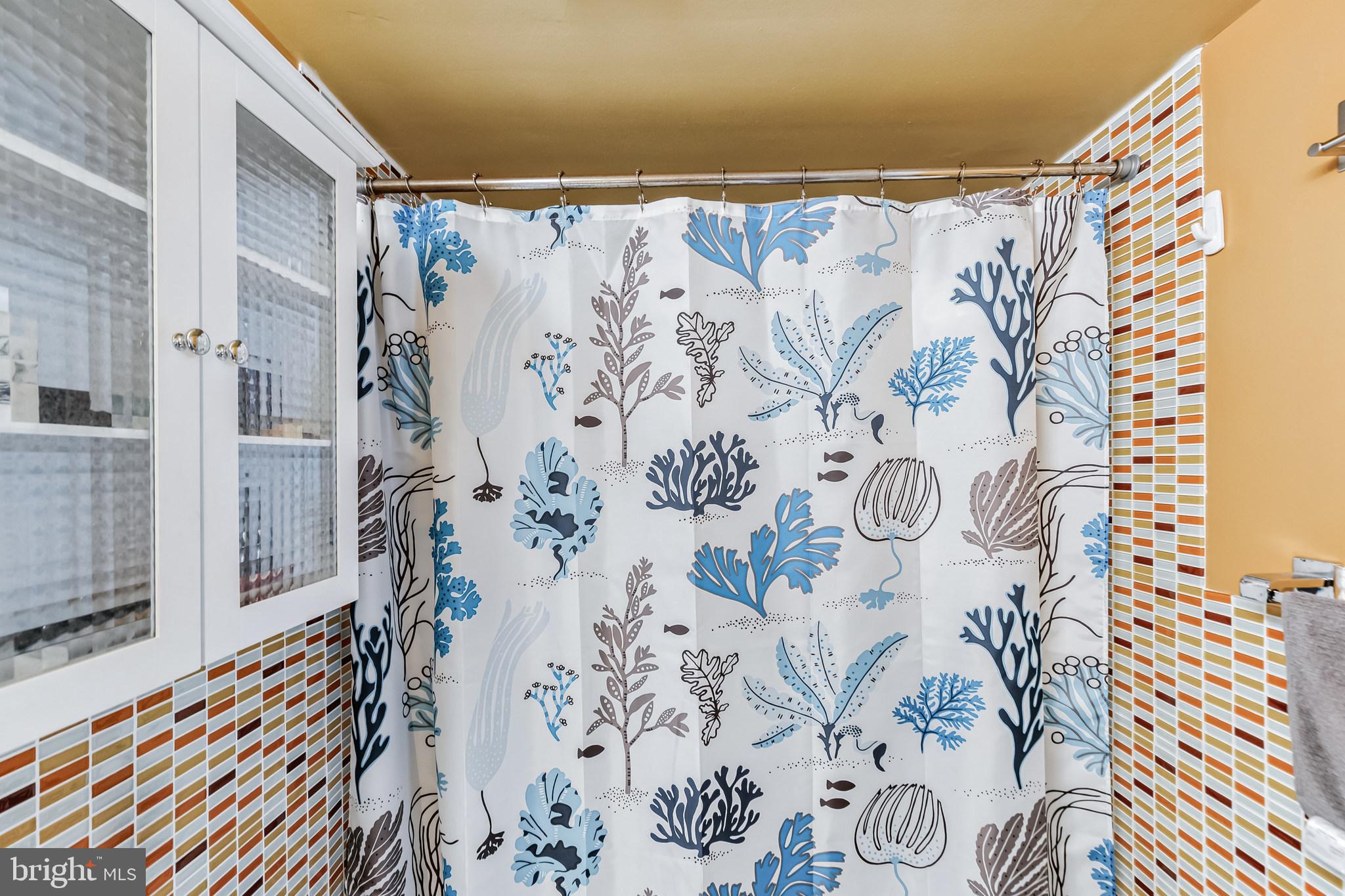 2201 Cherry Street, Unit 603 Philadelphia, PA 19103 - Photo 15 of 32 a bathroom with a bathtub and shower curtain