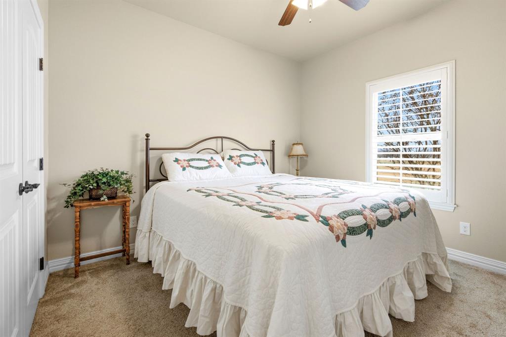 146 Mesquite Ridge Lane Lawn, TX 79530 - Photo 21 of 40 a bedroom with a bed and a potted plant