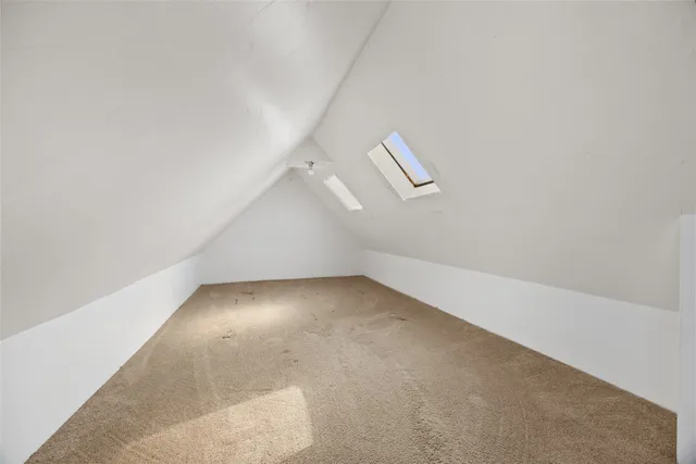 an empty room with a workbench