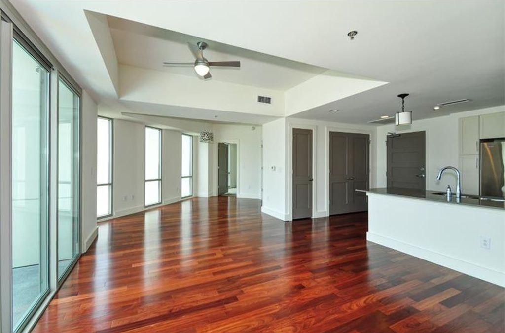 1100 Howell Mill Road Northwest, Unit 917 Atlanta, GA 30318 - Photo 3 of 22 a view of an entryway with wooden floor and a large window