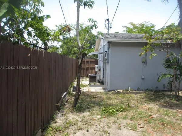 a backyard of a house