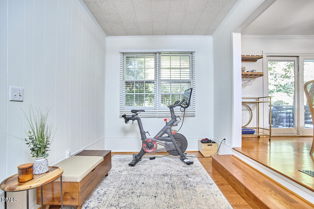 4916 Latimer Road Raleigh, NC 27609 - Photo 23 of 30 a view of a room with gym equipment