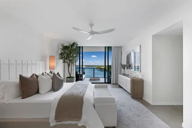 a bed room with a bed and a couch