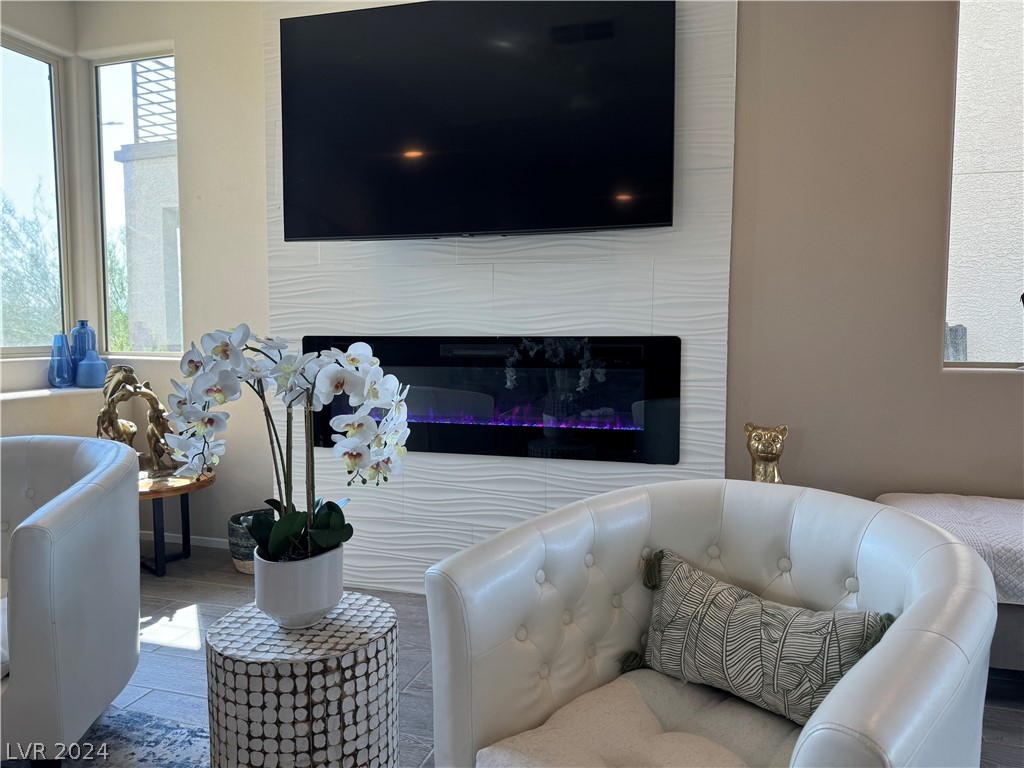 Living room fireplace