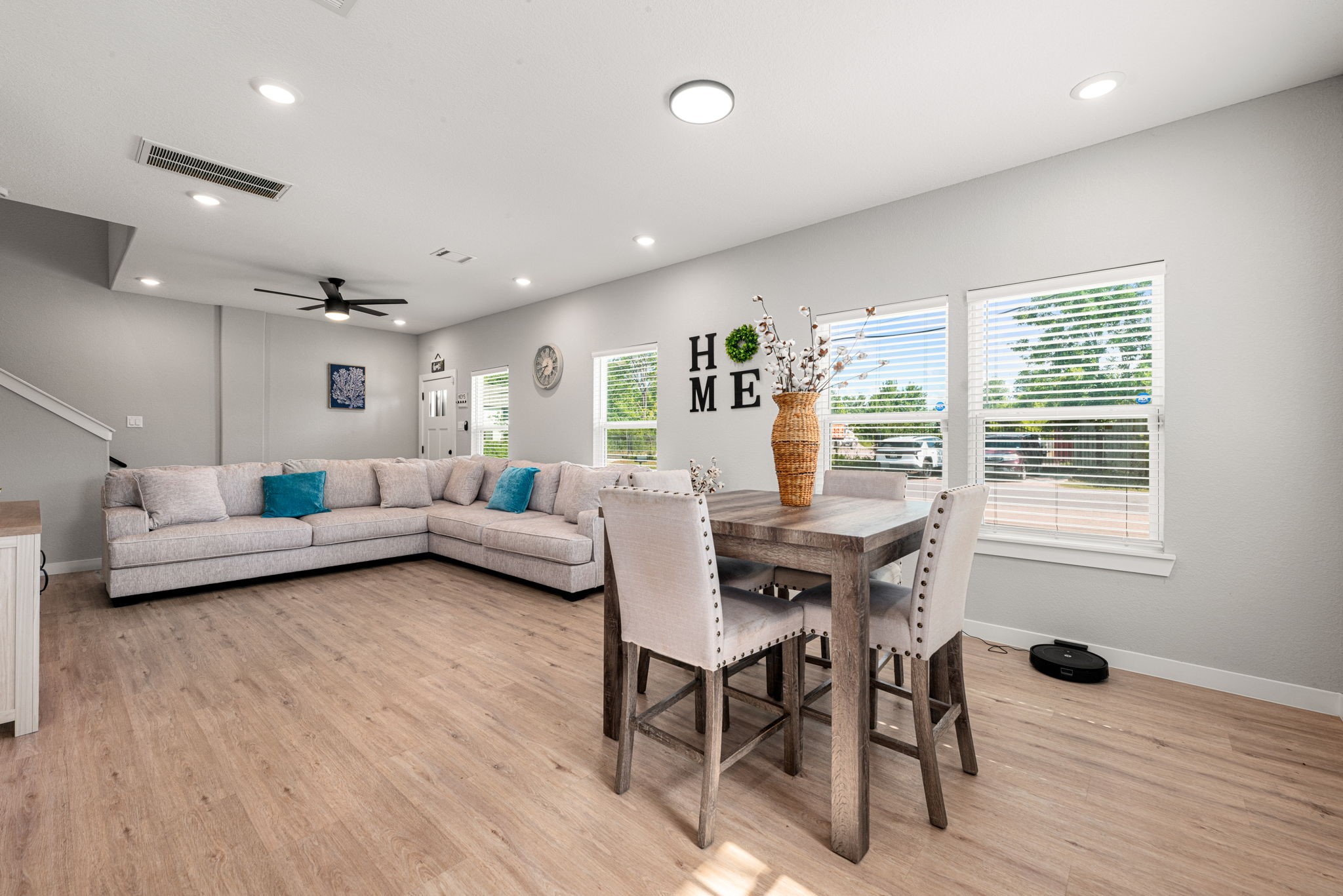 8357 Tate Street Houston, TX 77028 - Photo 13 of 42 a living room with furniture and a wooden floor