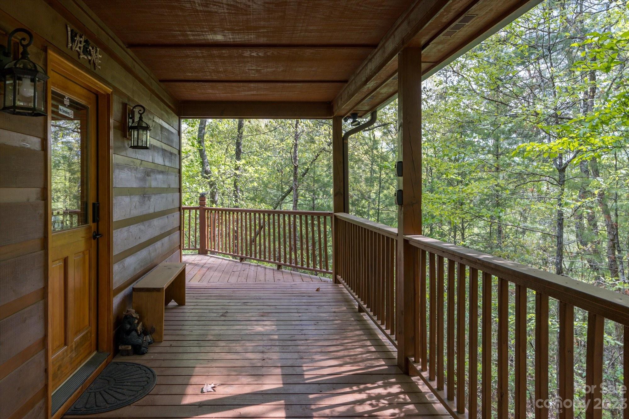 144 Camp David Road Murphy, NC 28906 - Photo 24 of 46 a view of a balcony with wooden floor