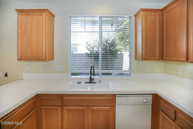 a sink with a window