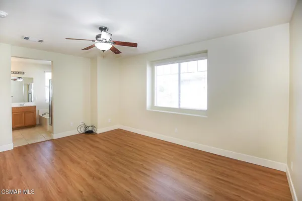 a view of a livingroom with a large window