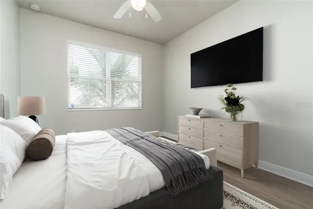 a view of a street with sitting area