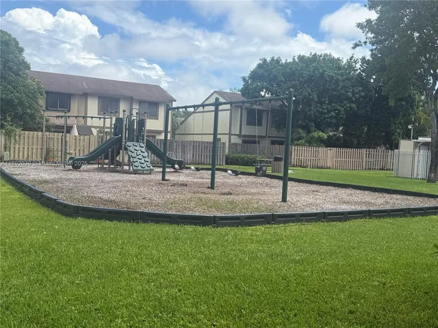 a view of a backyard with green space