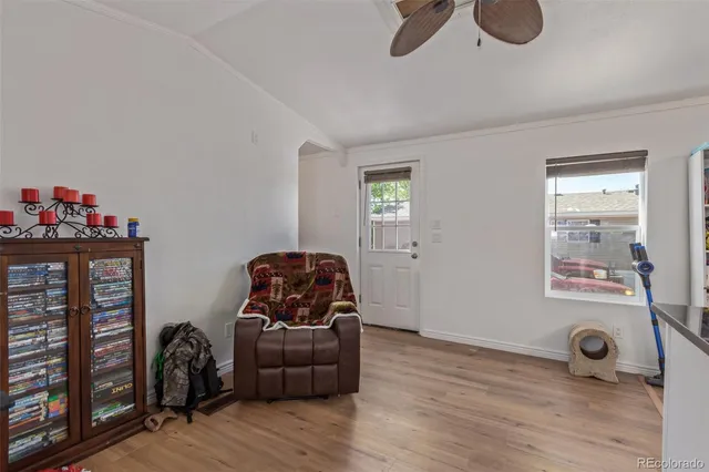 a room with furniture and a window